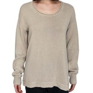 2/$30 J. Crew Knit Sweater Sz M/L Beige Rolled‎ Collar Simple Capsule
